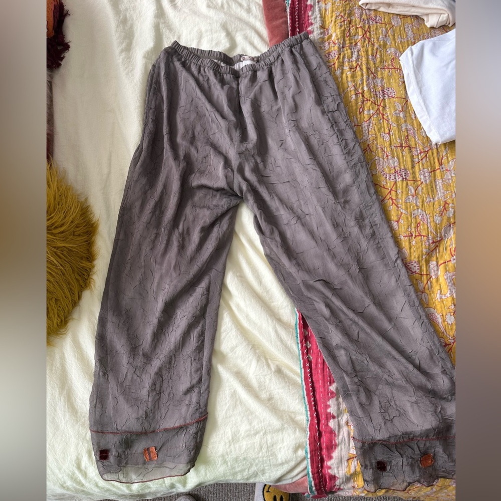 Vintage chiffon, flowy pants
